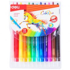 Мелки восковые Deli Colorun EC20403 12 шт.